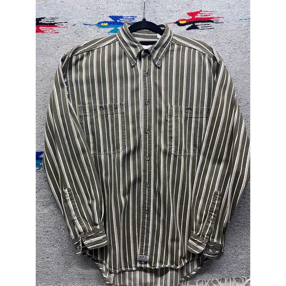 Vintage 90s Levis Button Down shirt faded skater surfer Medium Large